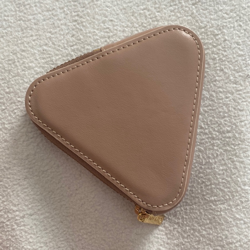 (2/$45) Cuyana Mauve Leather Zip Pouch